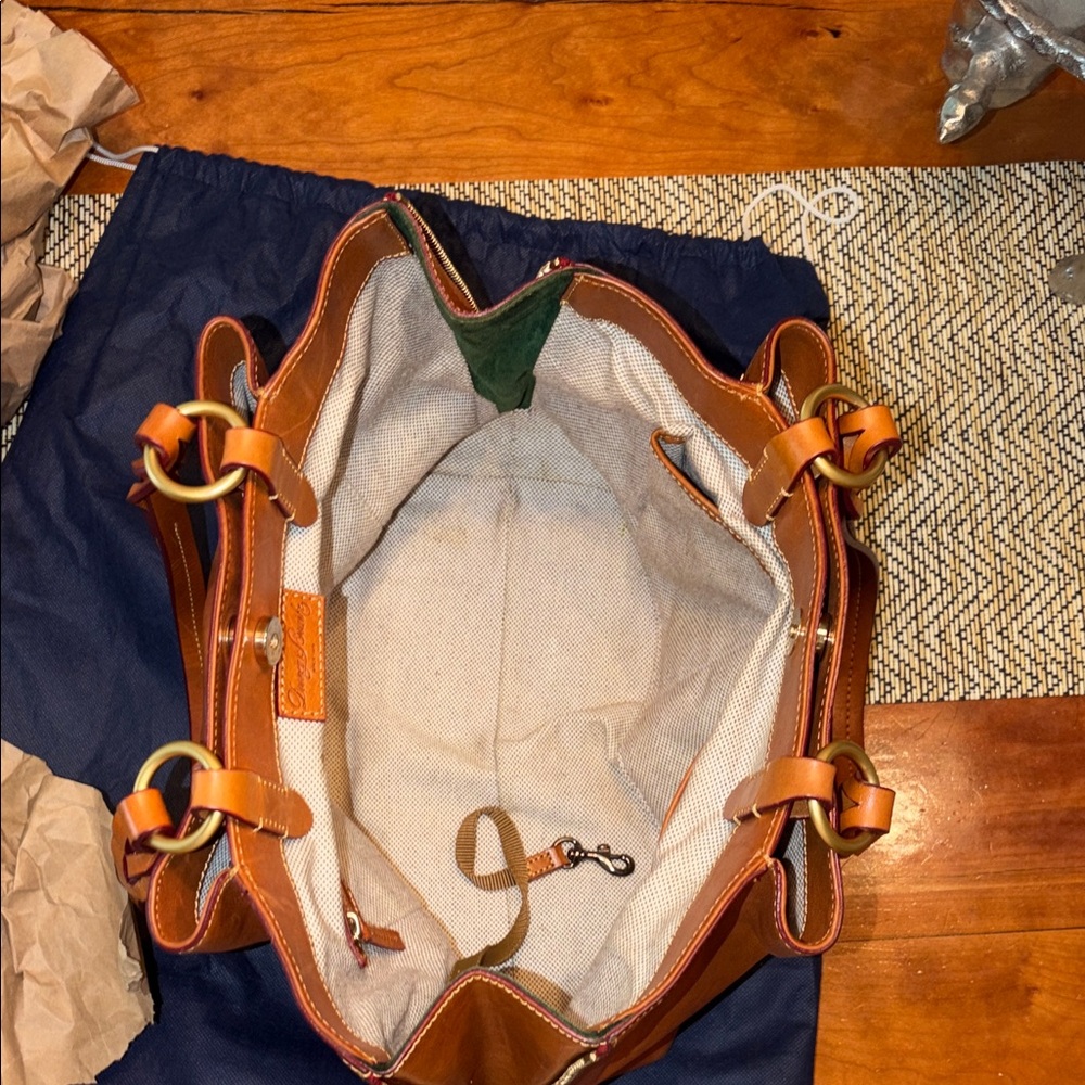 Dooney & Bourke Tan Leather Shoulder Bag - Picture 8 of 16